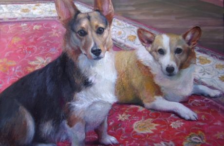 Two Corgies by Jane Dunn Astley Corbett